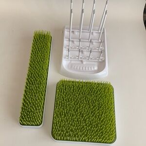 Bottle Drying Rack 2x Boon Green Grass & Munchkin Collapsible Rack Bundle